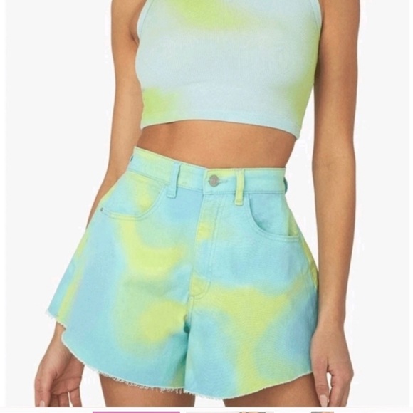 WeWoreWhat Pants - WeWoreWhat women’s tie dye flare bell shorts size 27 NWT